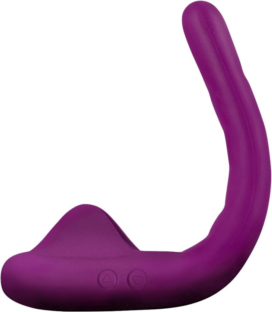 Purple vibrator against a white background.
